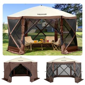 VEVOR Camping Gazebo Tent, 10'x10', 6 Sided Pop-up Canopy Screen Tent for 8 Person Camping, Waterproof Screen Shelter w/Portable Storage Bag VEVOR Camping Gazebo Tent, 10'x10', 6 Sided Pop-up Canopy Screen Tent for 8 Person Camping, Waterproof Screen Shelter w/Portable Storage Bag
